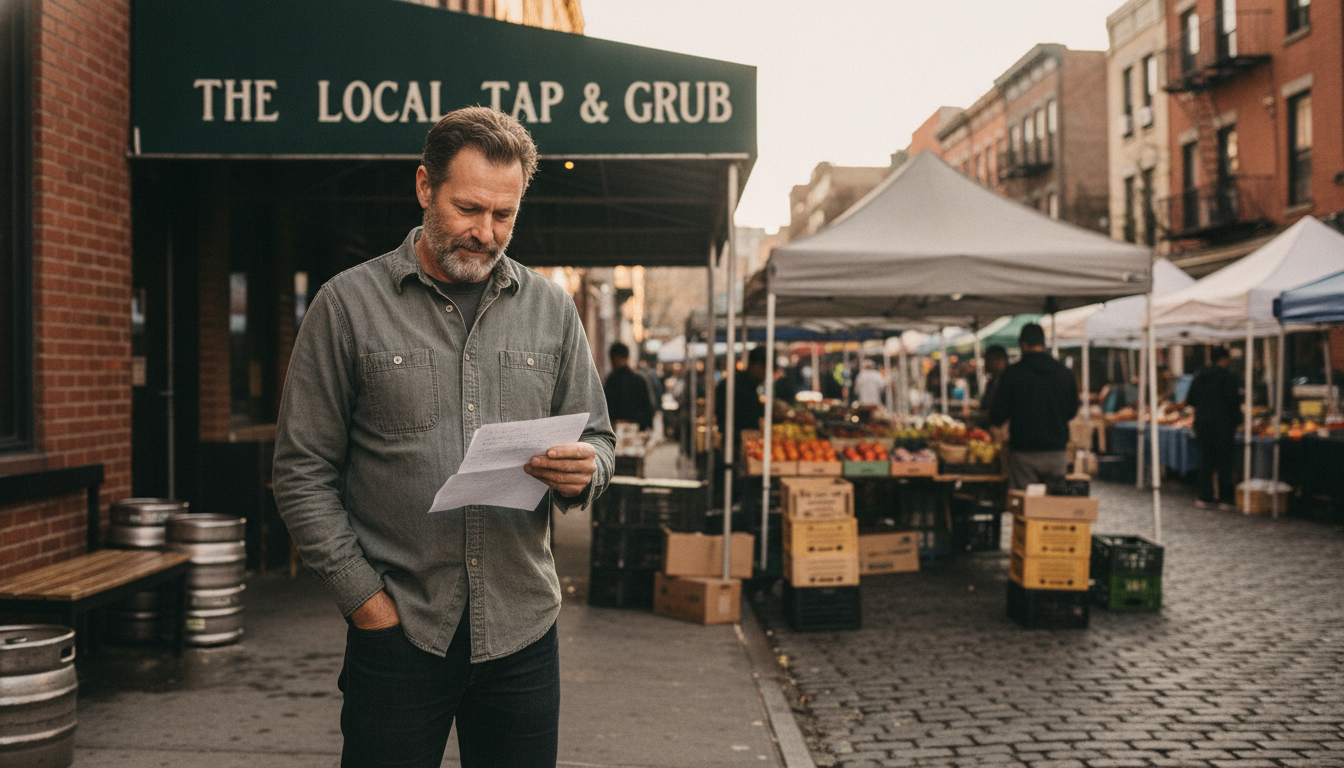 A local bar owner mapping out his neighbourhood's recurring street market to plan a campaign around it