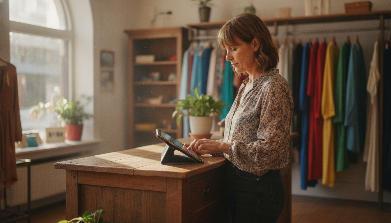 A boutique owner reviewing customer return data to time her loyalty outreach more precisely
